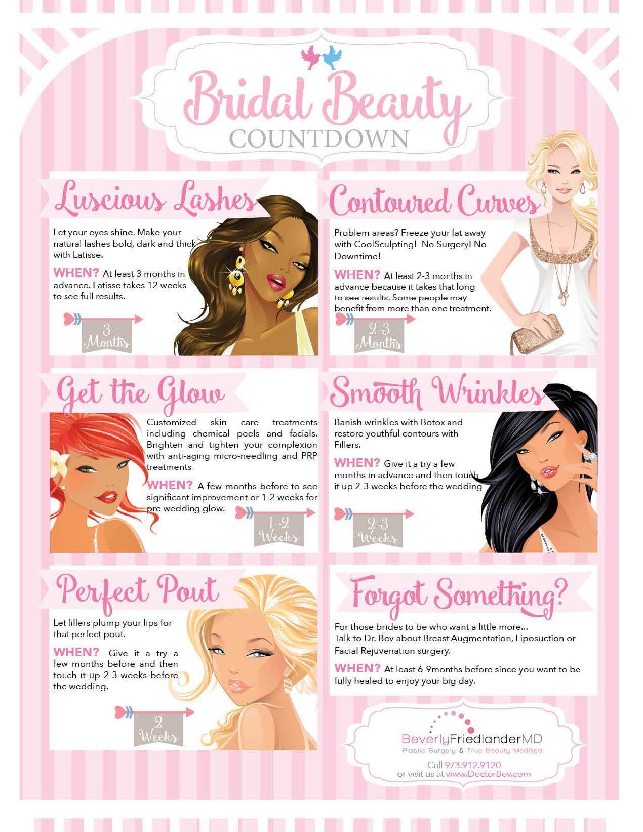 Bridal beauty countdown flyer