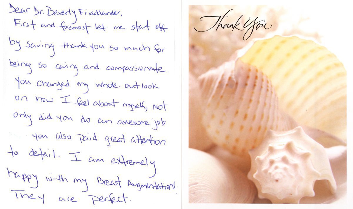 Hand written patient testimonial 29