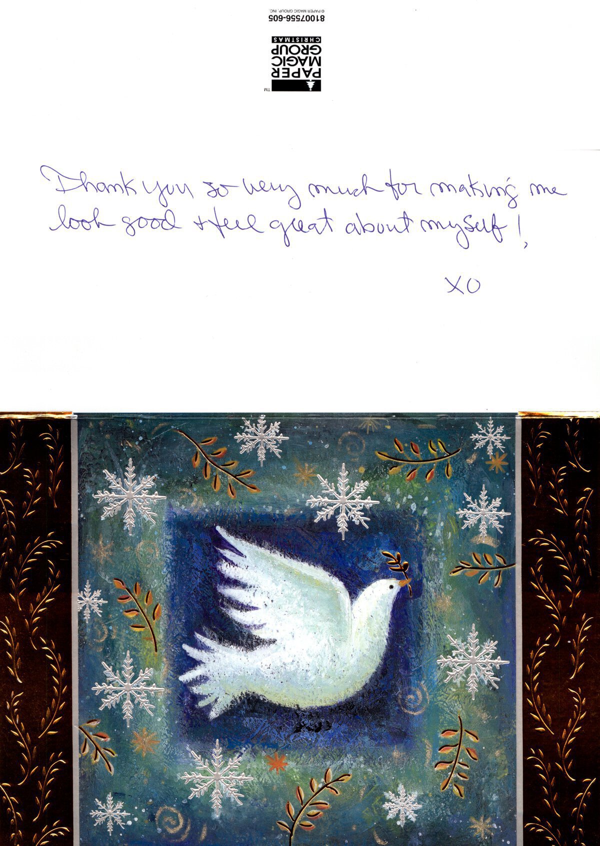 Hand written patient testimonial 35