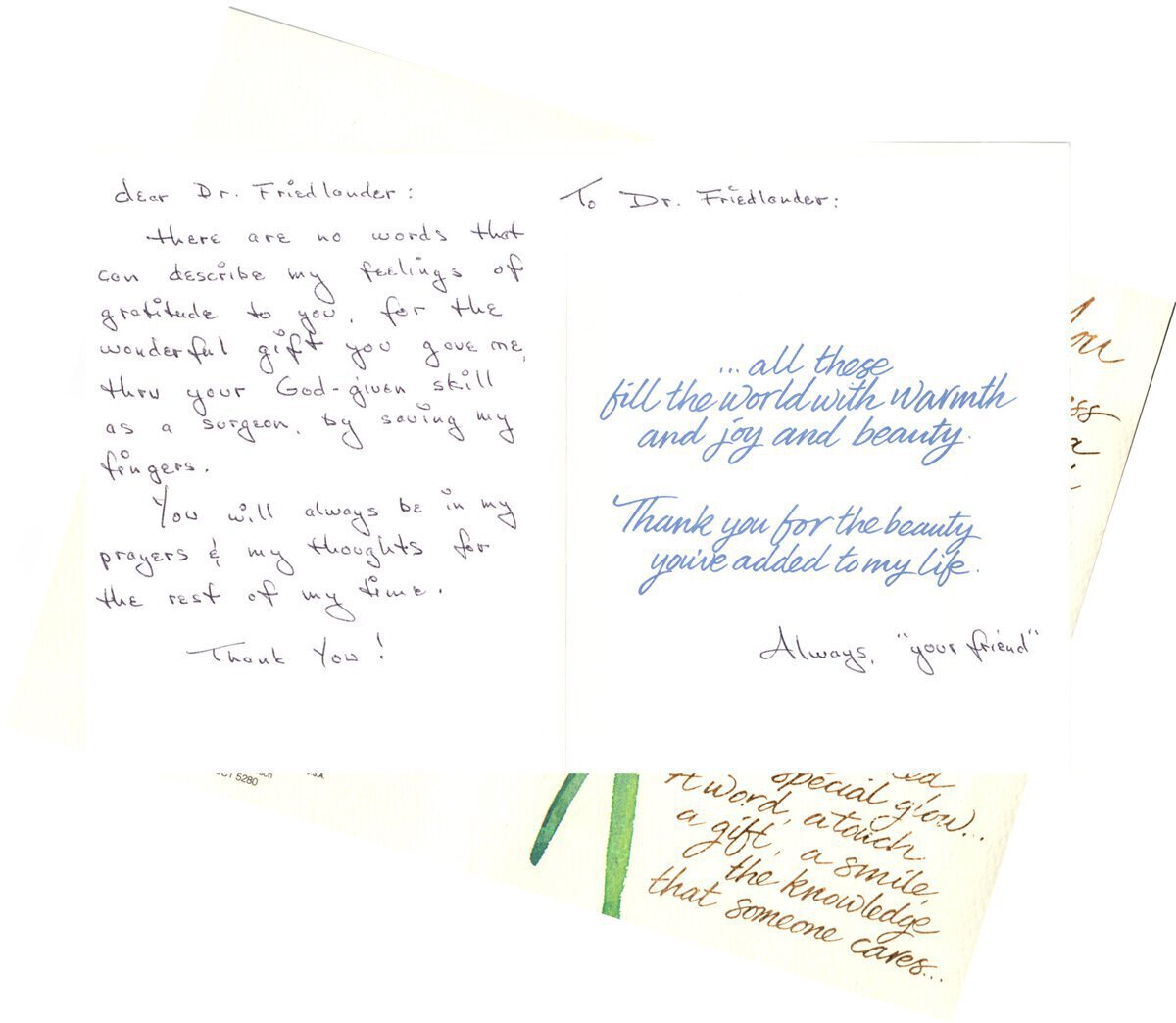 Hand written patient testimonial 6
