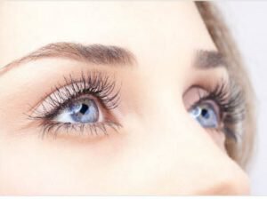 closeup of woman's eyes